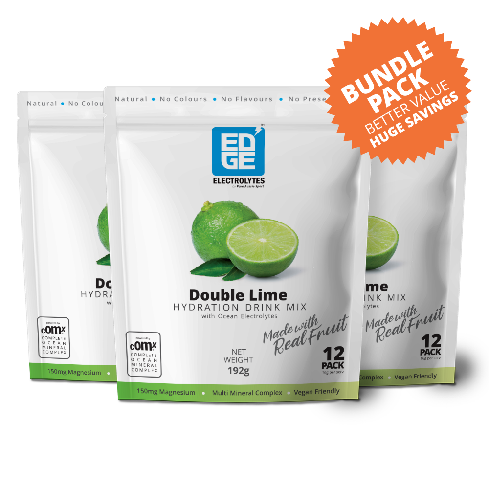 Natural Electrolyte Replacement Sachets in Double Lime EDGE